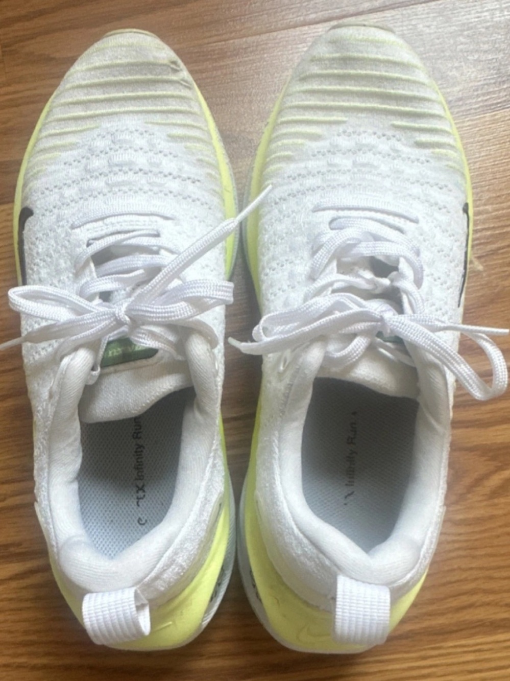 Nike ReactX Infinity Run 4 Men’s 8 Sneaker White Light Lemon Twist - Picture 11 of 12